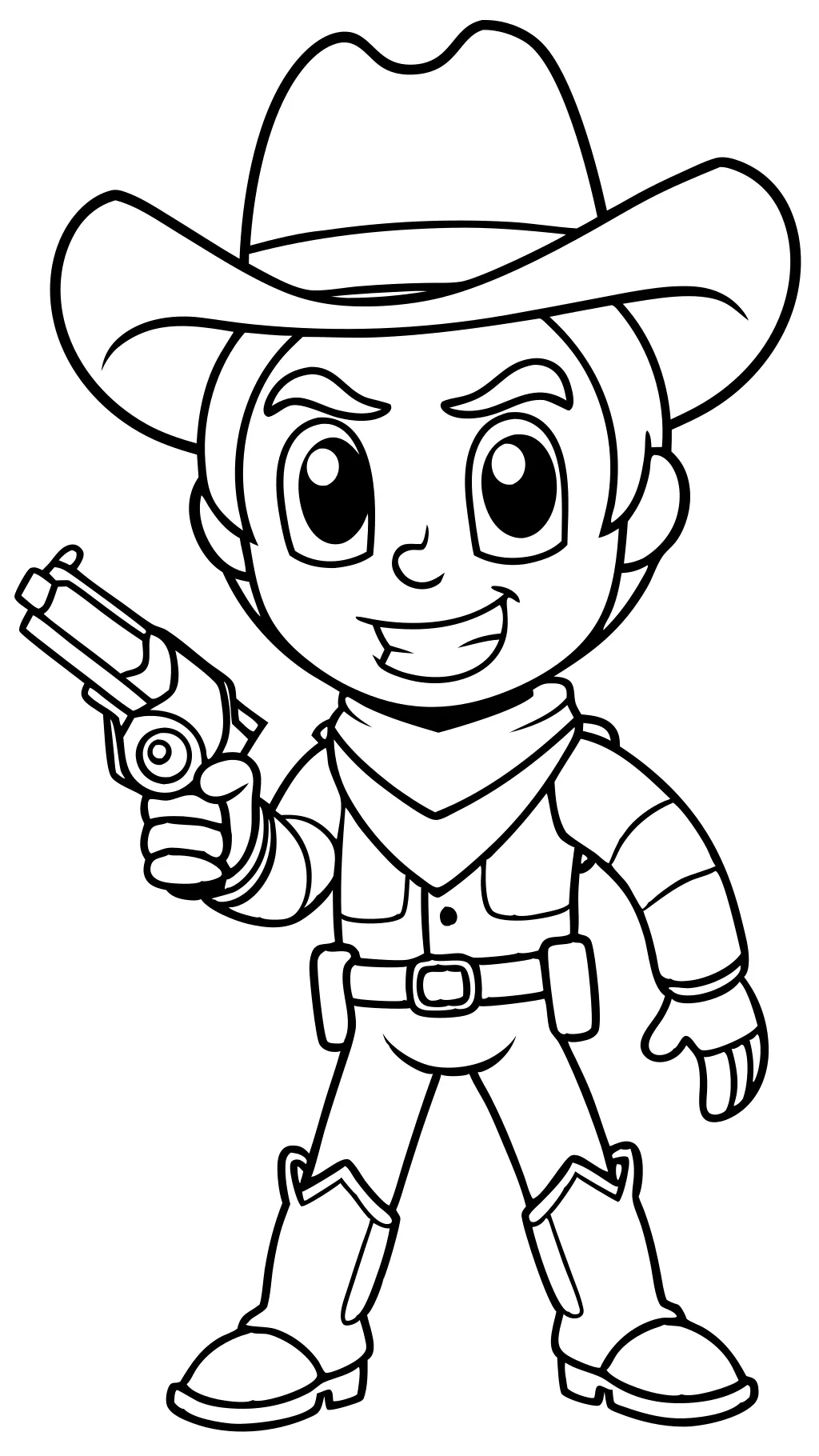 Página para colorear de BrawlStars Colt